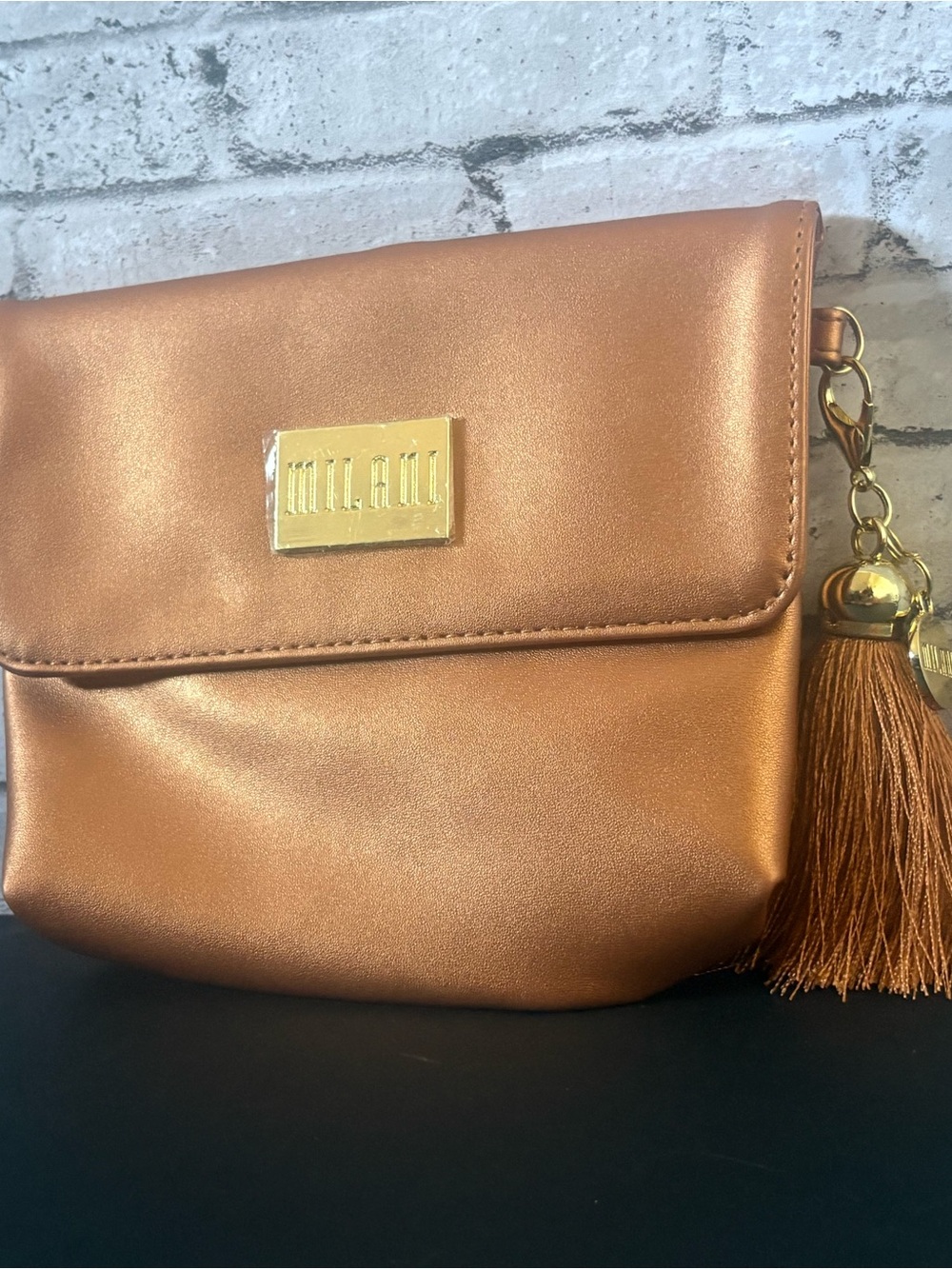 Milani Metallic Copper Makeup Bag